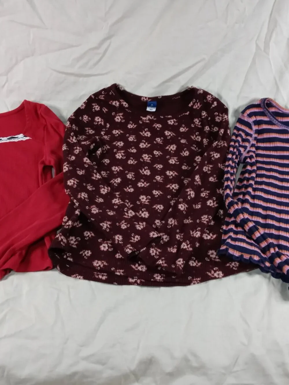 6 Lot Girls Assorted Design Long Sleeve Shirts Kids Clothes Bundle in Great Cond